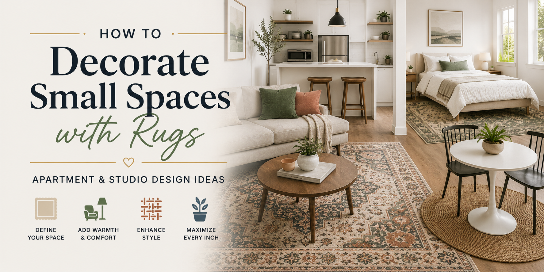 How to Decor Small Space Looks Bigger With Rugs