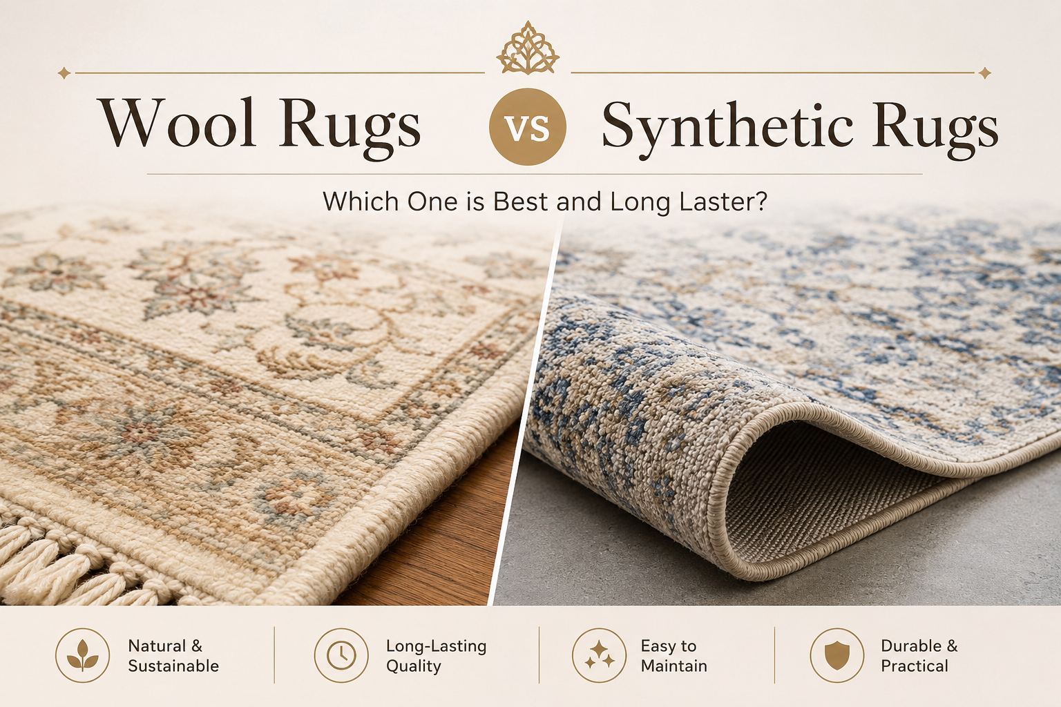 Wool Rugs Vs Synthetic Rugs: Which One is Best and Long Laster?