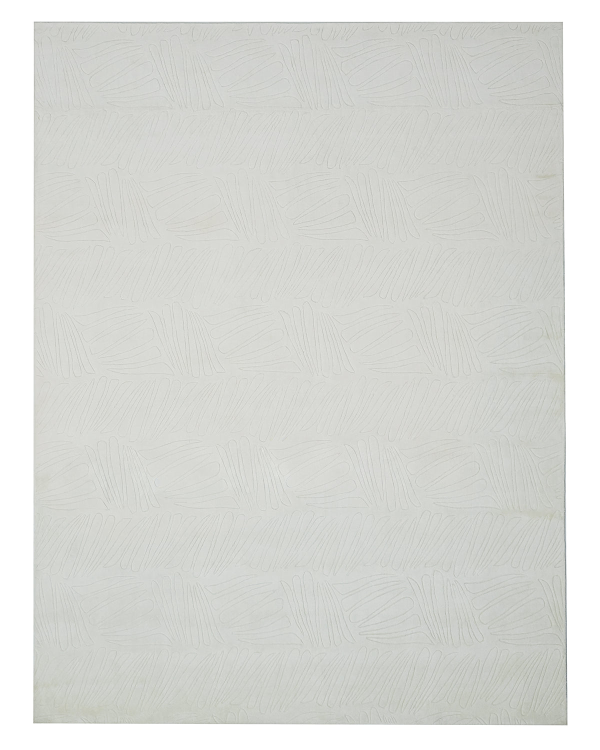 Pure White Tonal Brush-Stroke Hand-Tufted 100% Tencel Rug