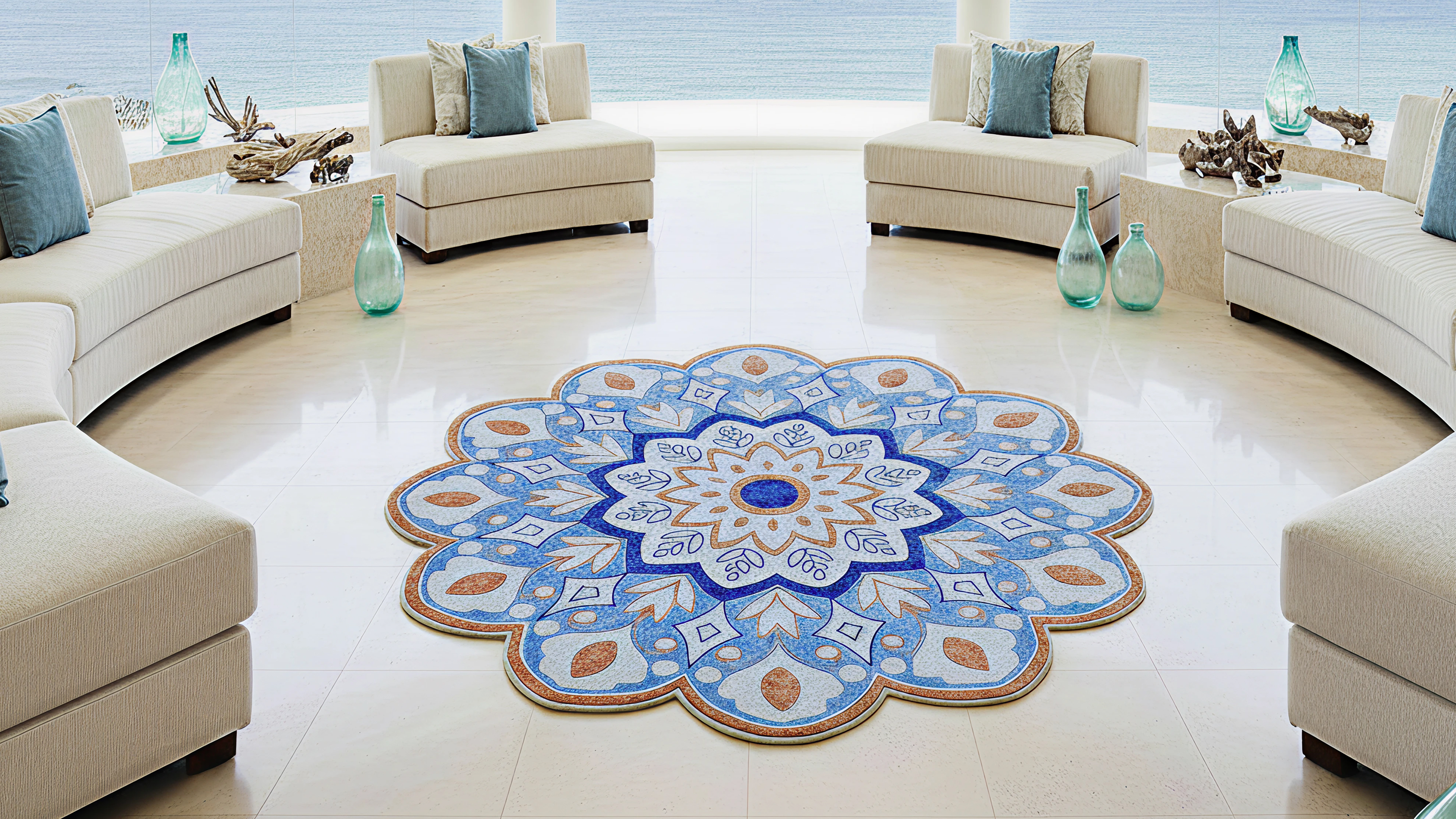 Nazneen / Mandala Style Hand-Tufted Bamboo Silk Rug