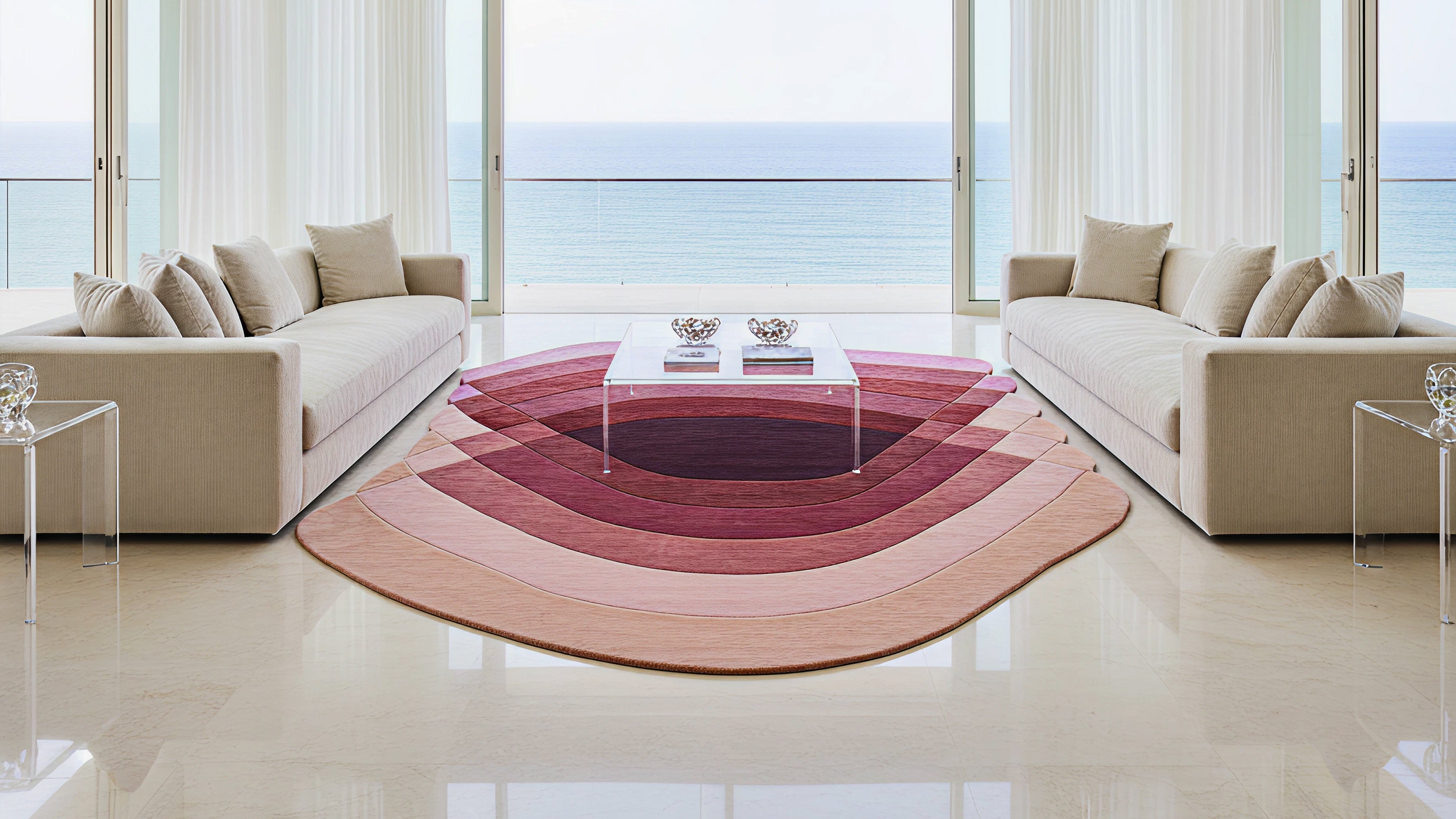 Gulnaar / Red and Pink Tone Hand-Tufted New Zealand Wool Rug