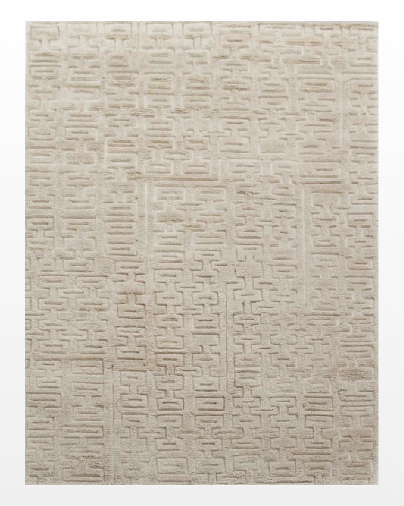 Manzil / Geometric Sand Handmade Flat Weave New Zealand Wool Rug