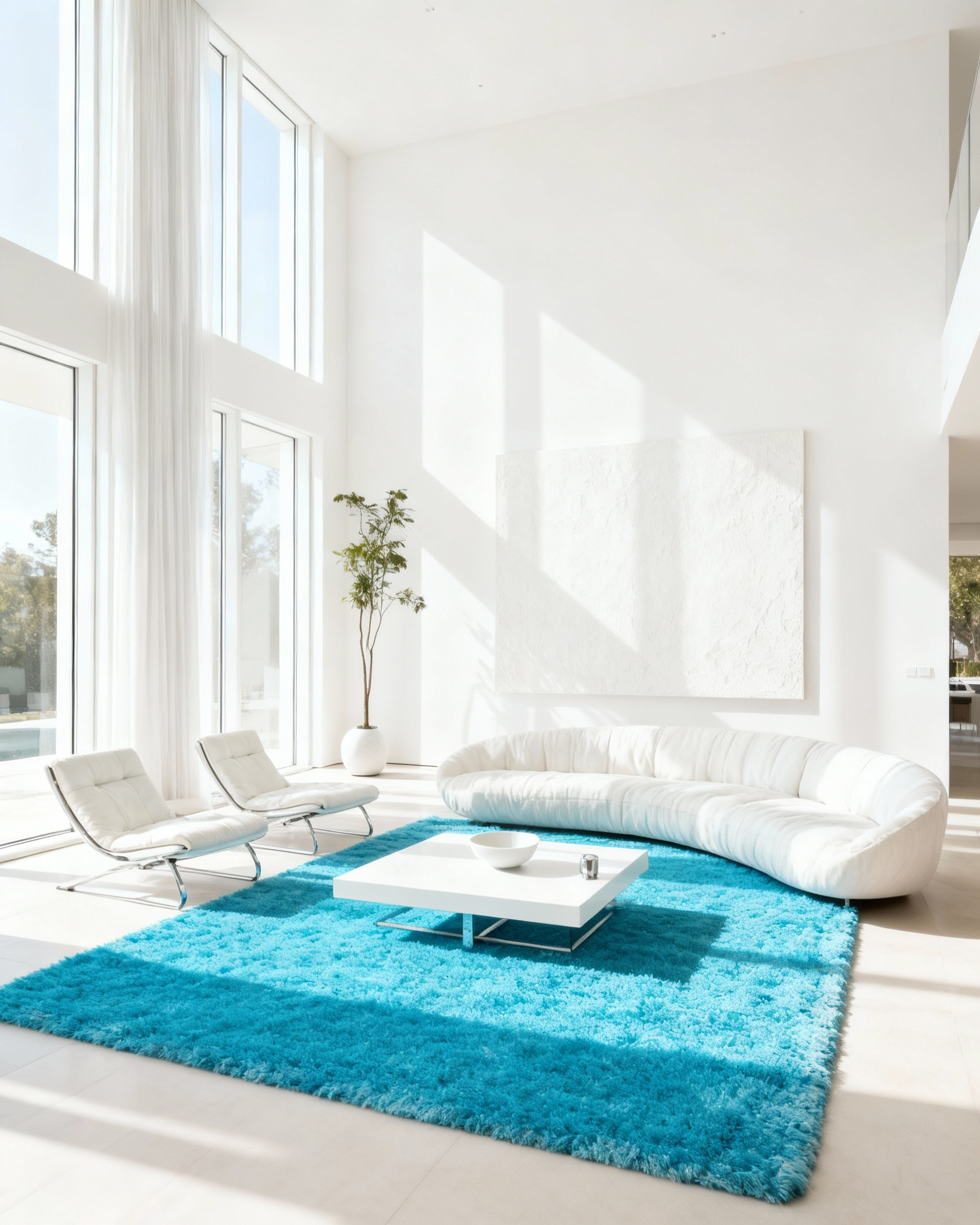 Cyanelle Shaggy Rug 160x230 cm Aiba World