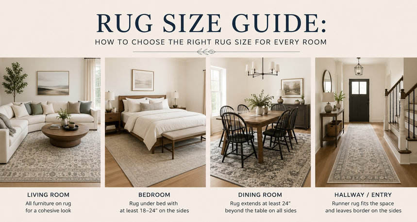 Rug Size Guide: How to Choose the Right Rug Size for Every Room
