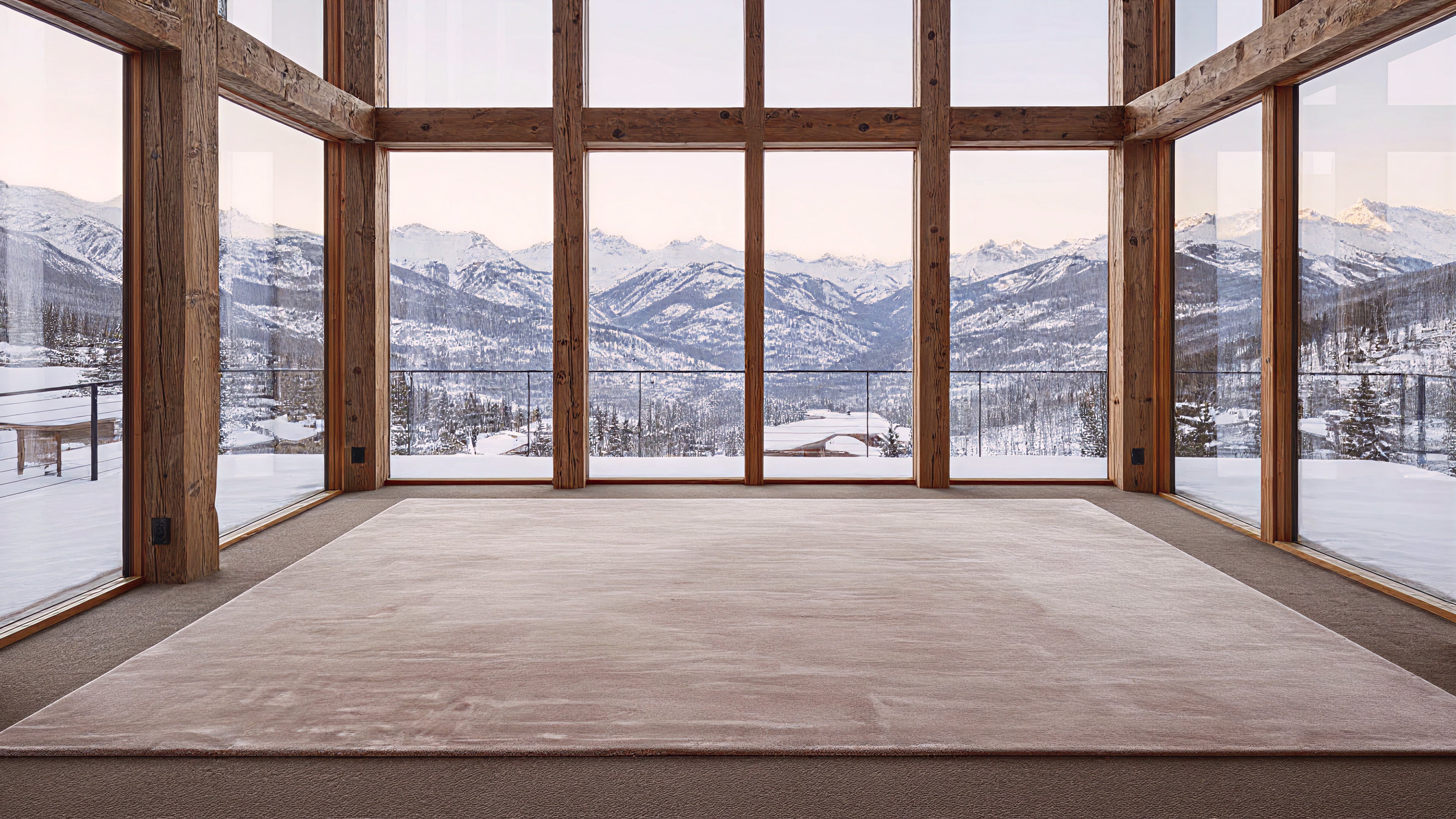 Zarrah / Beige Loom-Knotted Bamboo Silk Rug
