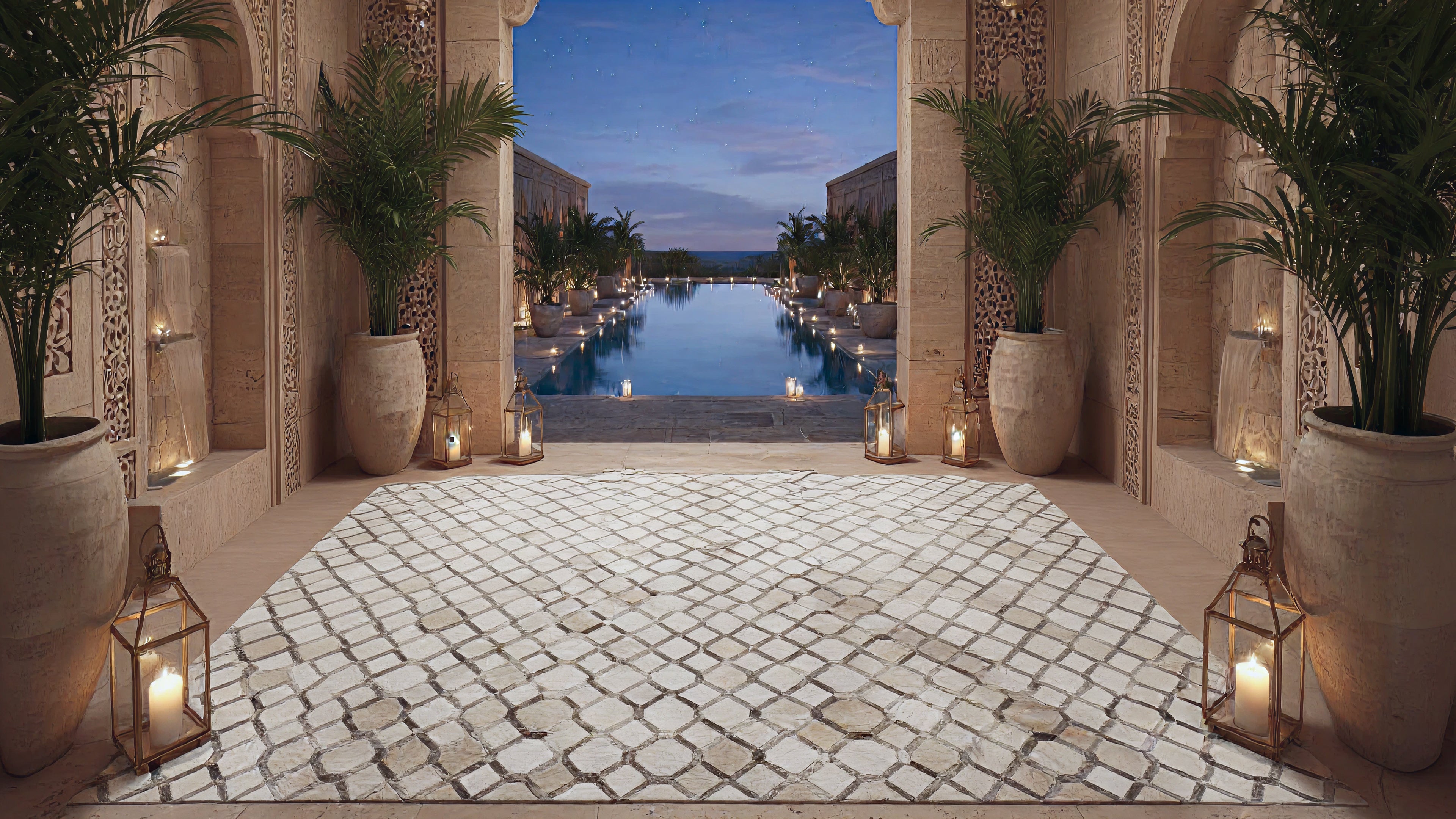 Sifr / Pattern Handmade Flat Weave Leather Rug