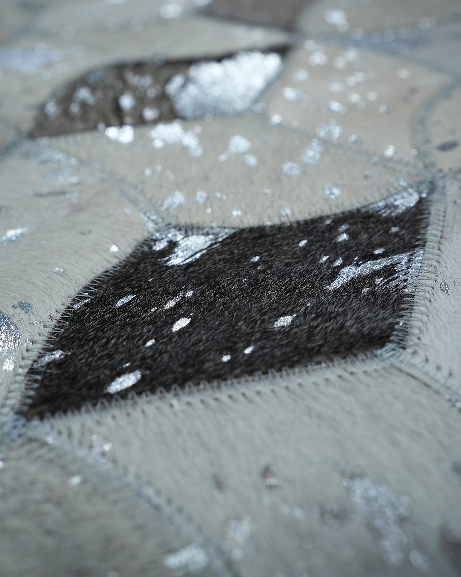 Qayaan / Mosaic Handmade Flat Weave Leather Rug