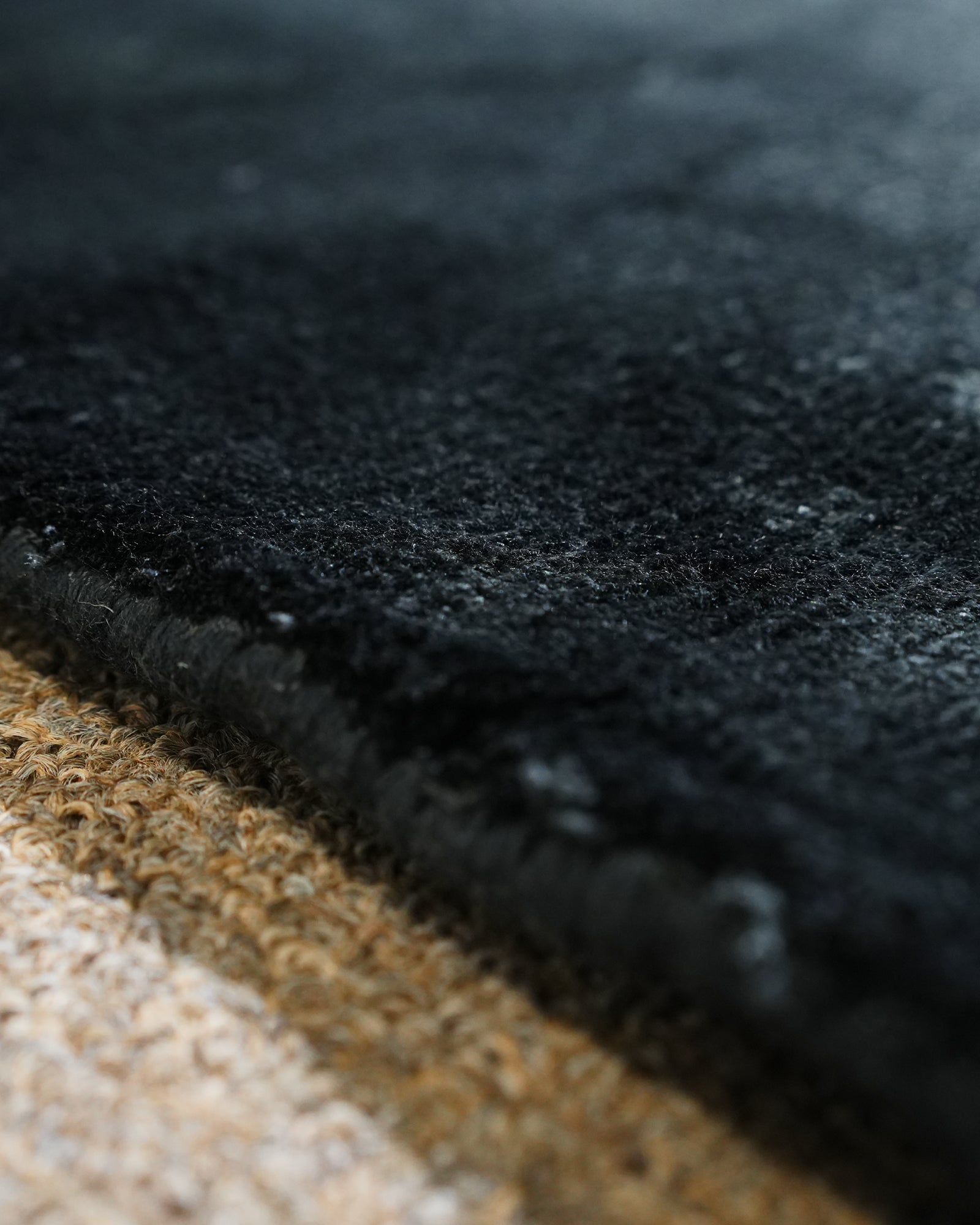 Siyah / Charcoal Black Loom-Knotted Bamboo Silk Rug