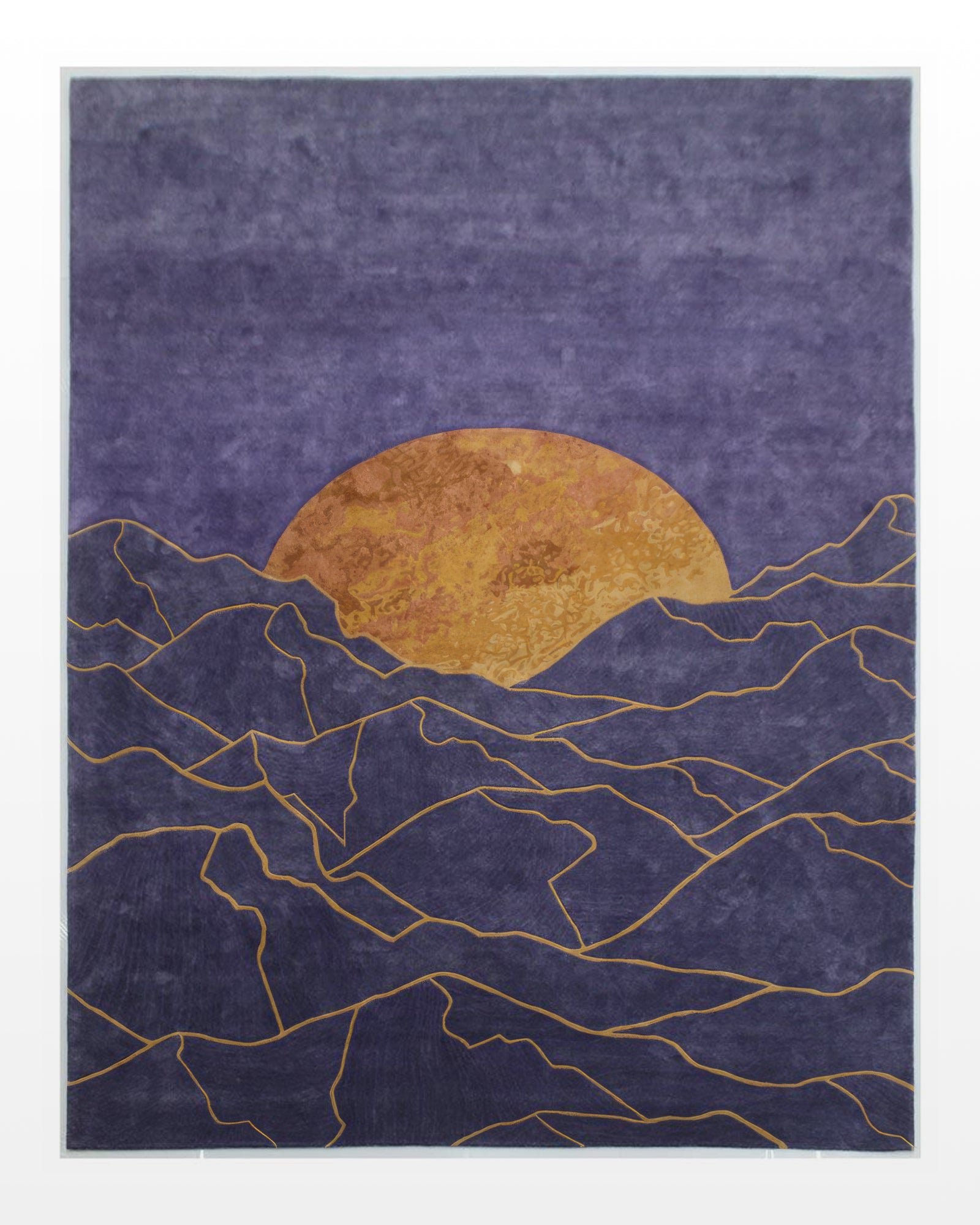 Parvat / Modern Sunset Design Hand-Tufted Silk & Wool Rug