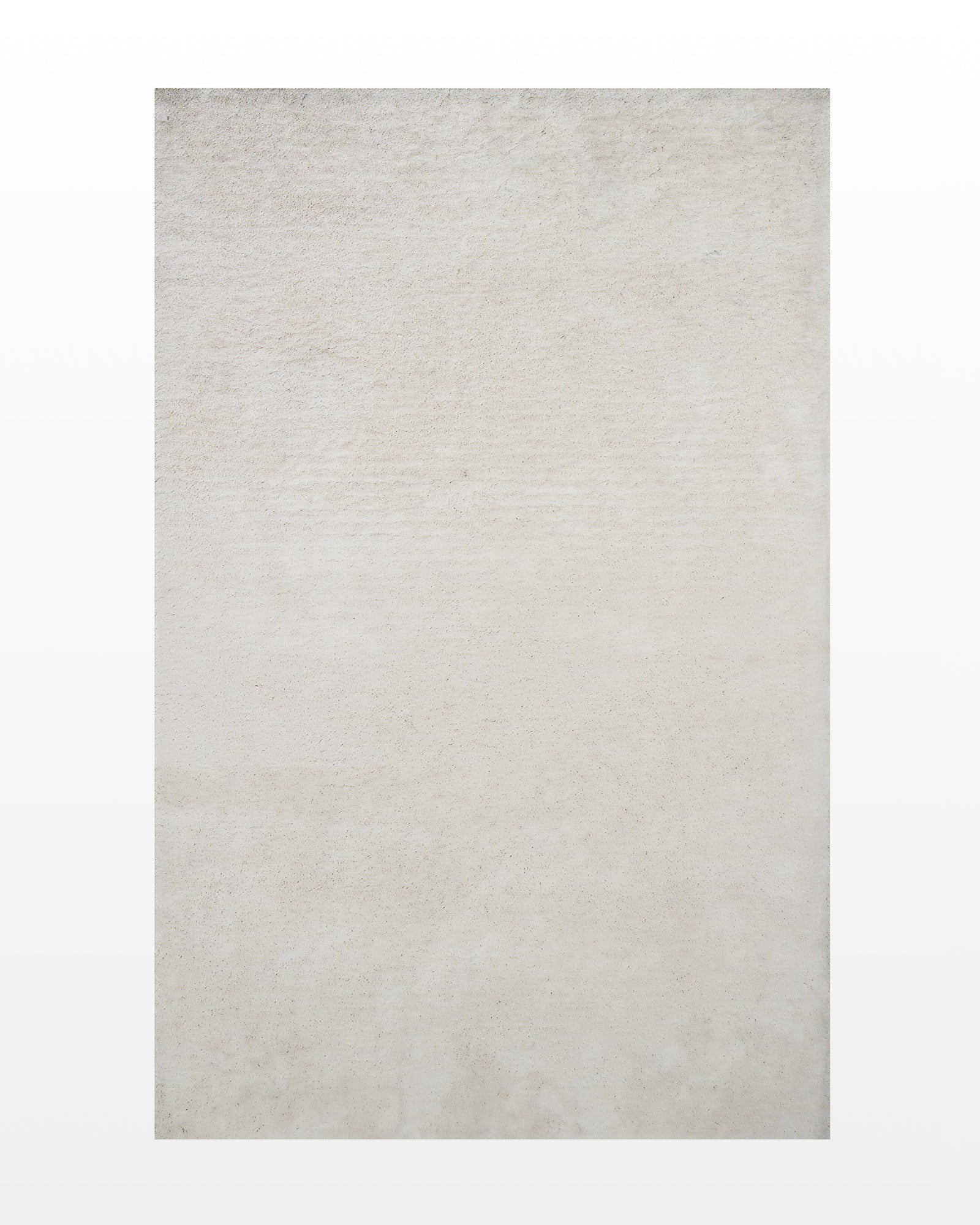 Safaa / Solid Cream Handmade Shaggy Polyester Rug