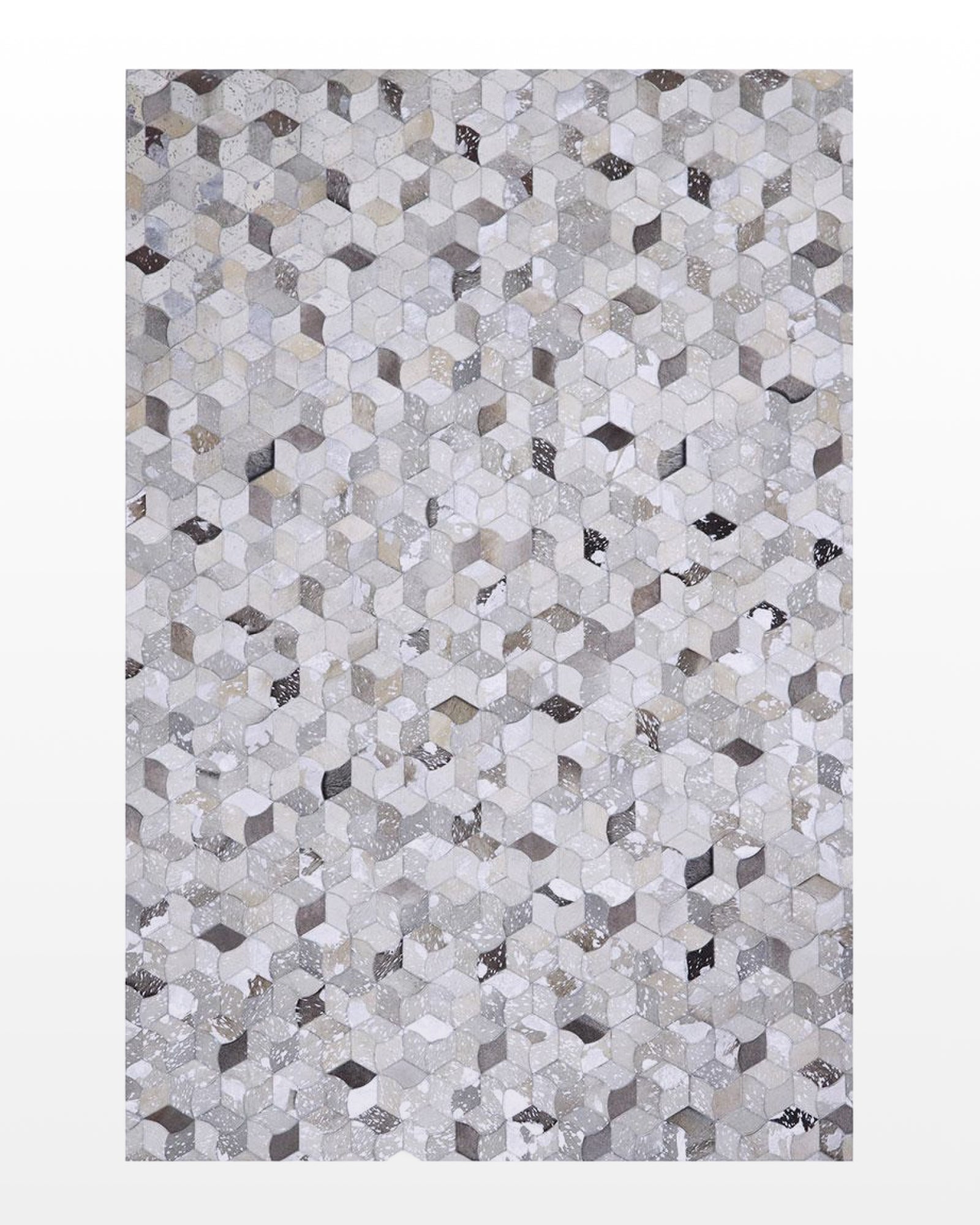 Qayaan / Mosaic Handmade Flat Weave Leather Rug