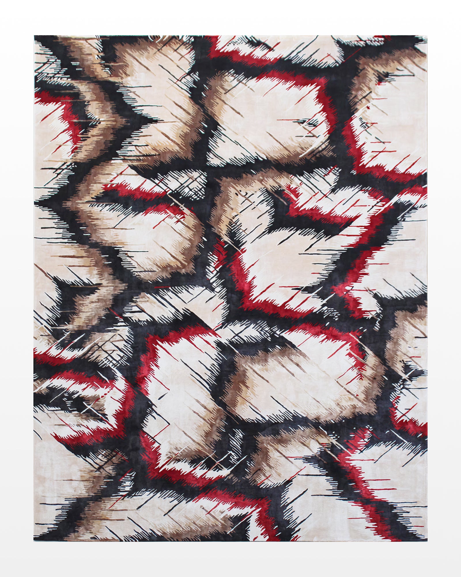 Agni / Modern Graphic Hand-Tufted Bamboo Silk Rug
