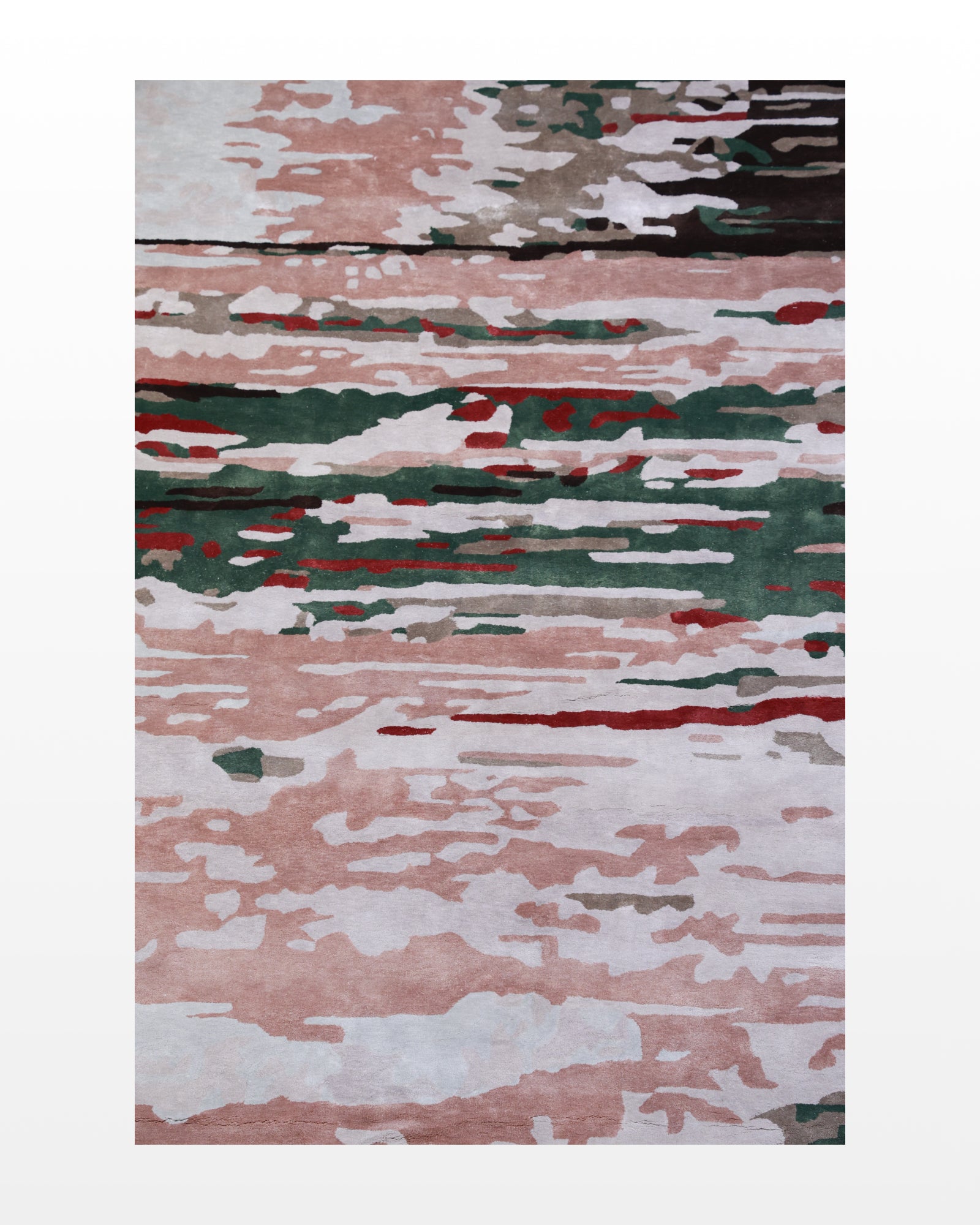 Dhara / Abstract Multicolor Hand-Tufted Bamboo Silk Rug