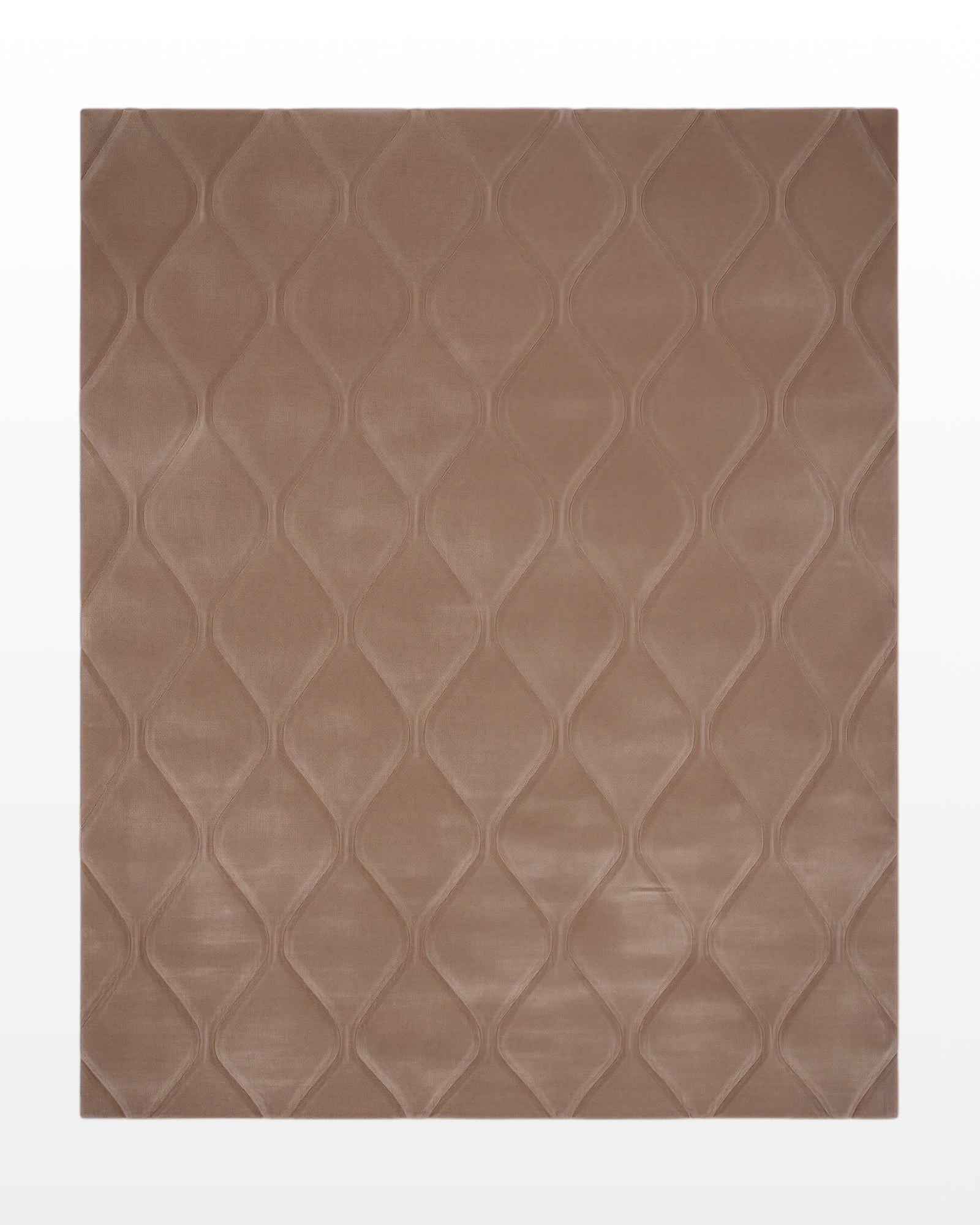 Aabroo / Camel Brown Loom-Knotted Bamboo Silk Rug
