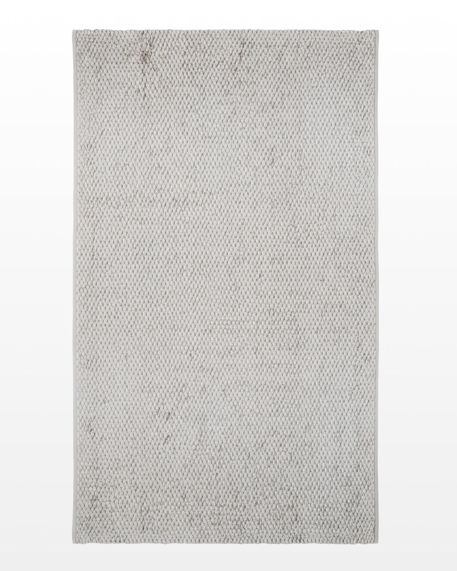 Seher / Solid Cream Handmade Flat Weave New Zealand Wool Rug