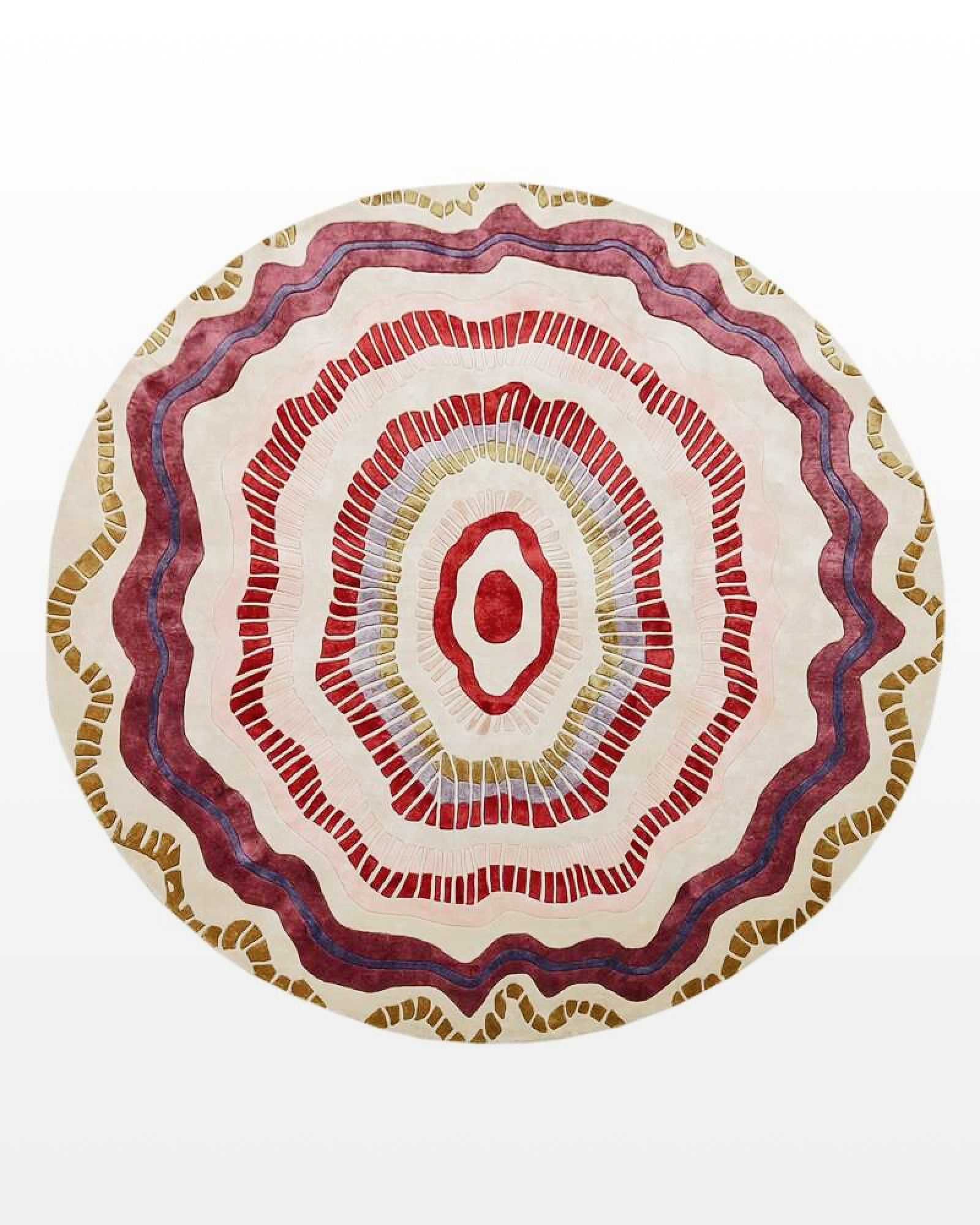 Mehrab / Concetric Style Hand-Tufted Bamboo Silk Rug