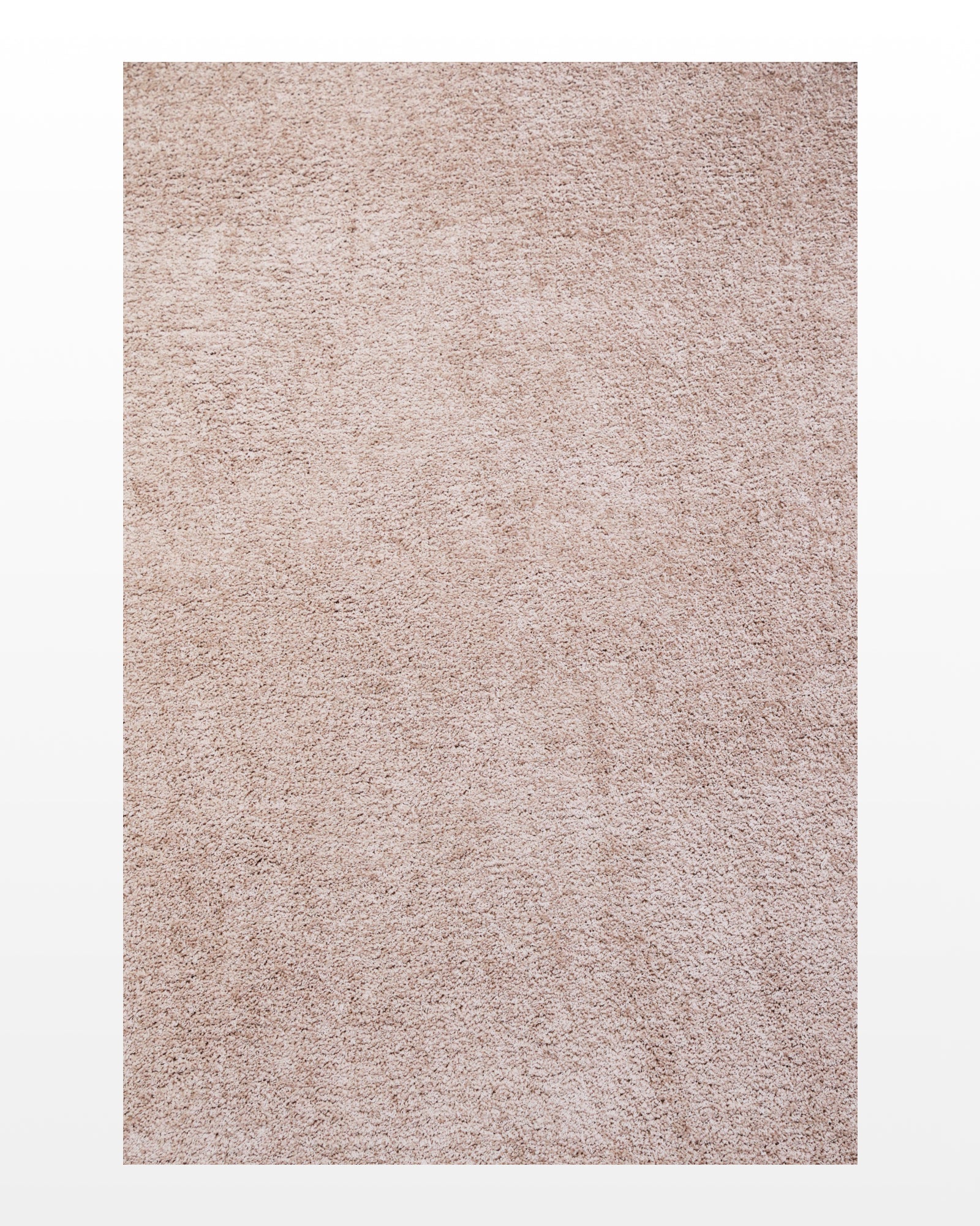 Sukoon / Solid Beige Handmade Shaggy Polyester Rug